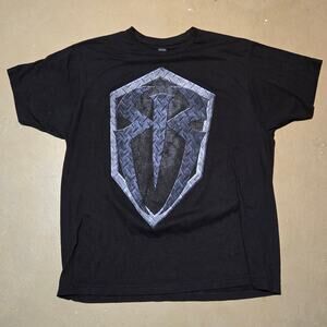 WWE Roman Reigns "Hit Hard, Hit Often" Short Sleeve‎ Black T-Shirt Men's Size XL